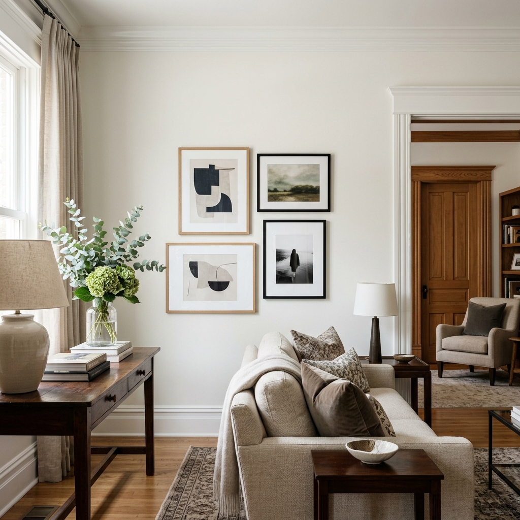 Modern Decorated Living Room Painting