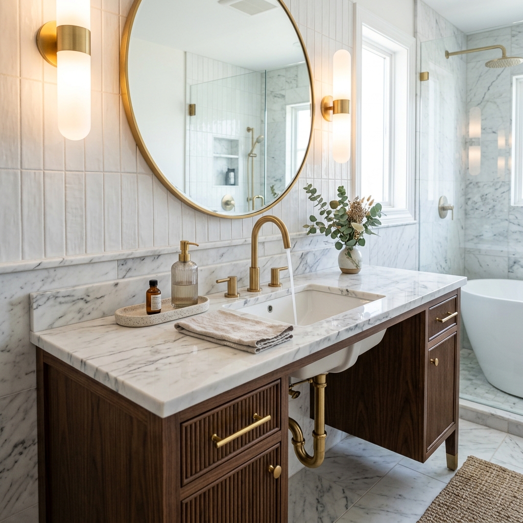 Luxury Bathroom Sink and Plumbing Install